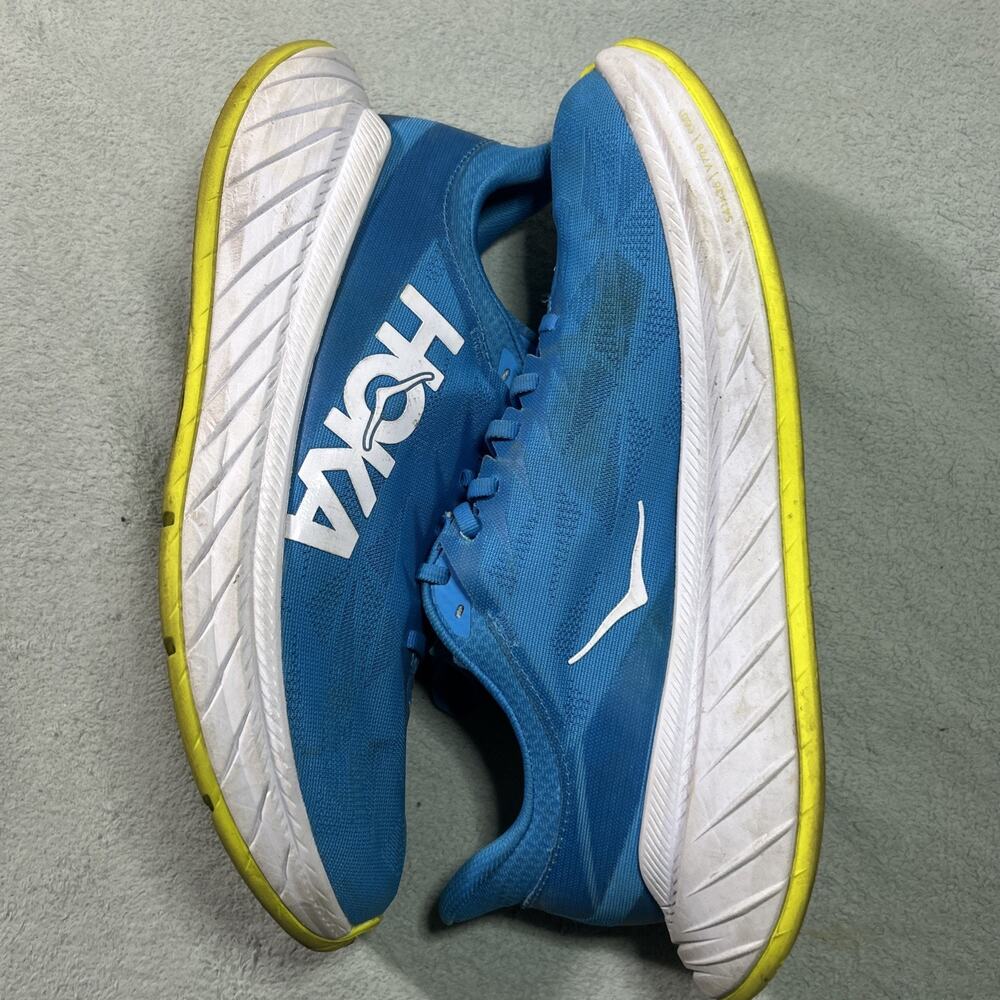 Hoka Carbon X 2 Shoes Mens 12 D Gym Sneaker Dazzling Shinny Blue 1113526